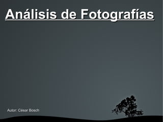 Análisis de Fotografías Autor: César Bosch 