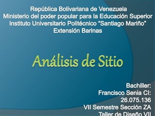 Analisis de Sitio - IUPSM - Francisco Senia
