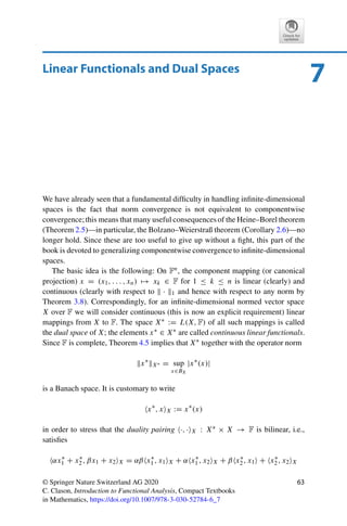 Part III
Dual Spaces and Weak Convergence
 