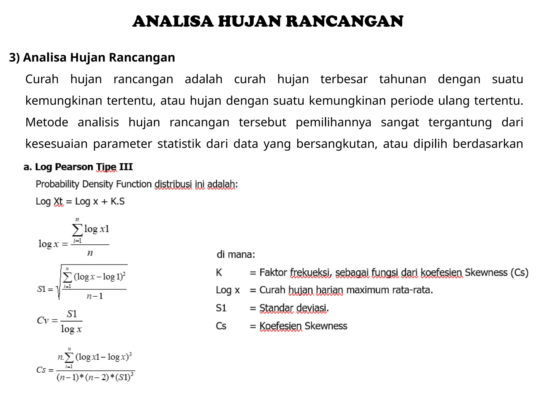 Teknik Analisis Hidrologi untuk Insinyur | PPTX