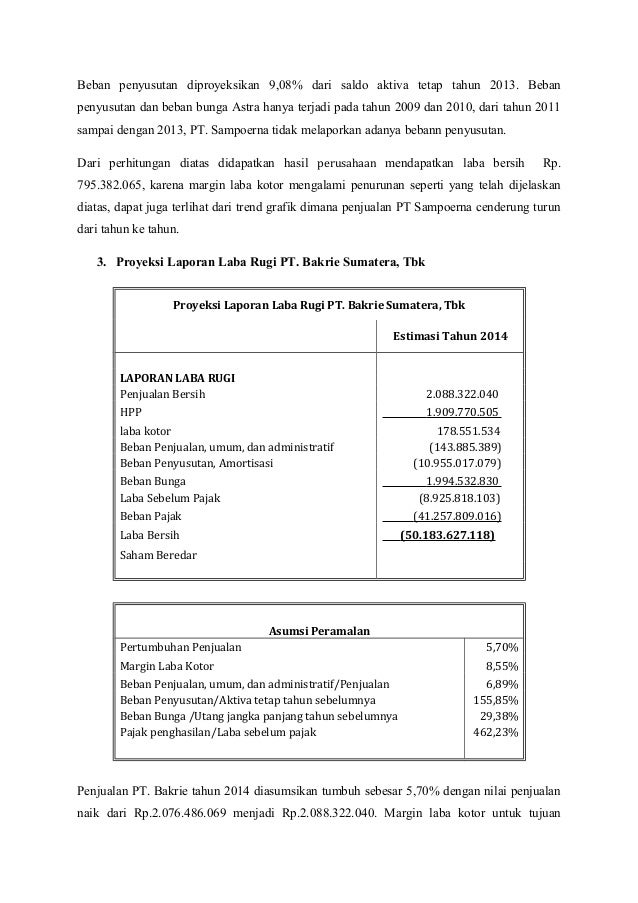 Analisis Informasi Laporan Keuangan Subsektor Perkebunan