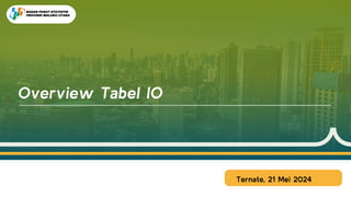 Analisis dan overview input dan output yang dilakukan | PPTX
