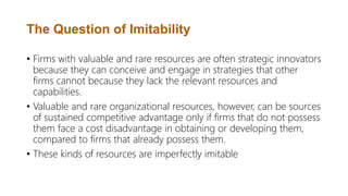 Imitability internal analysis on strategic management | PPTX