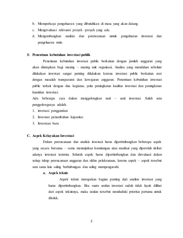 Analisis Investasi Publik