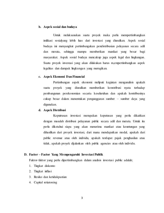 Analisis Investasi Publik