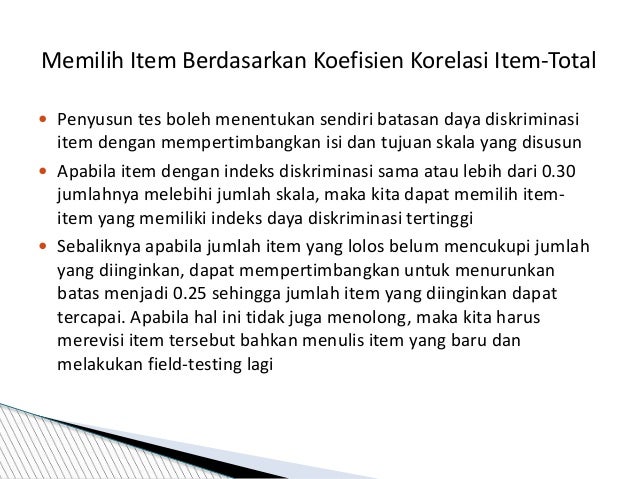 Analisis Item Dan Norma