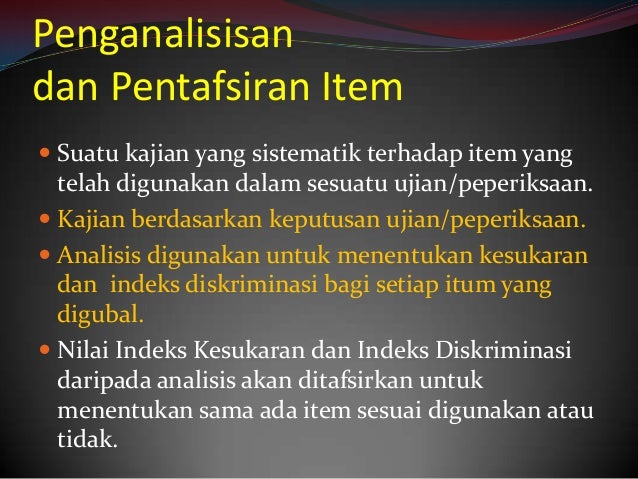 Analisis Item Objektif