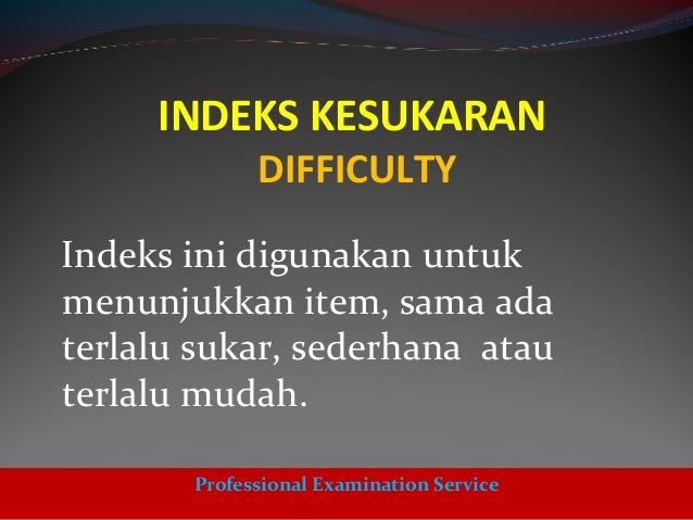 Analisis Item Soalan Objektif Analisis Item Soalan Objektif
