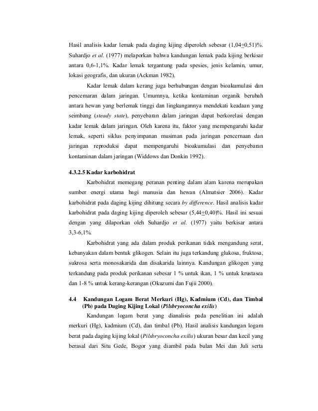 Analisis kandungan logam berat hg, cd dan pb daging kijing l…