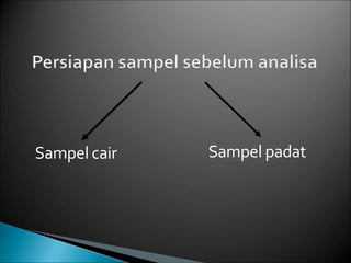 Sampel cair Sampel padat
 