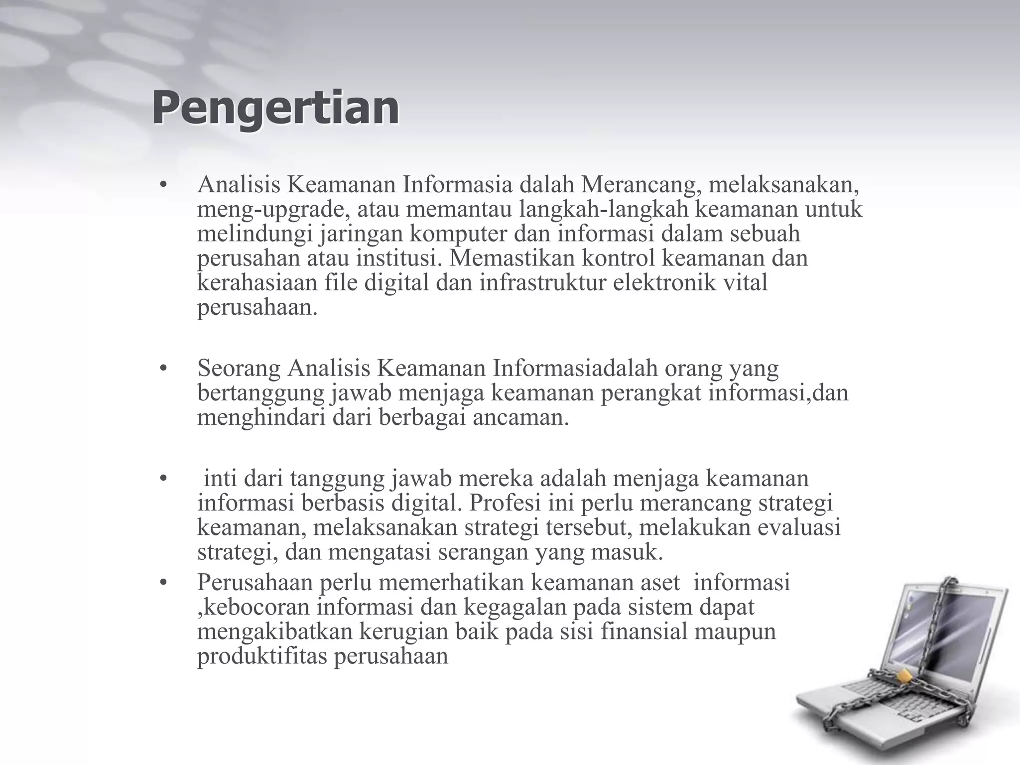 Analisis keamanan informasi | PPTX