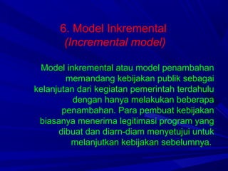 Metode Incre Analisis kebijakan publik | PPT