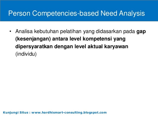 Pelatihan Analisa Kebutuhan Pelatihan