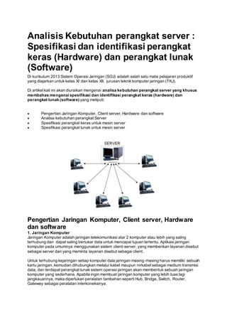 Infrastruktur Hardware dan Software Penjualan Online: Panduan Lengkap untuk Server Anda
