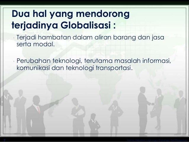 Analisis Kekuatan Lingkungan dan Globalisasi Manajemen