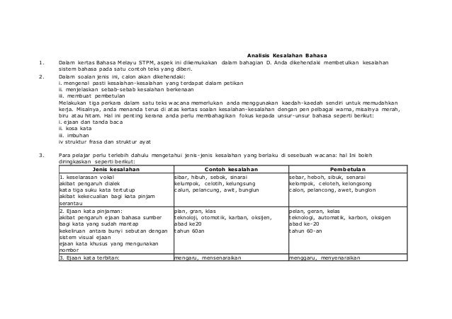 Analisis Kesalahan Bahasa