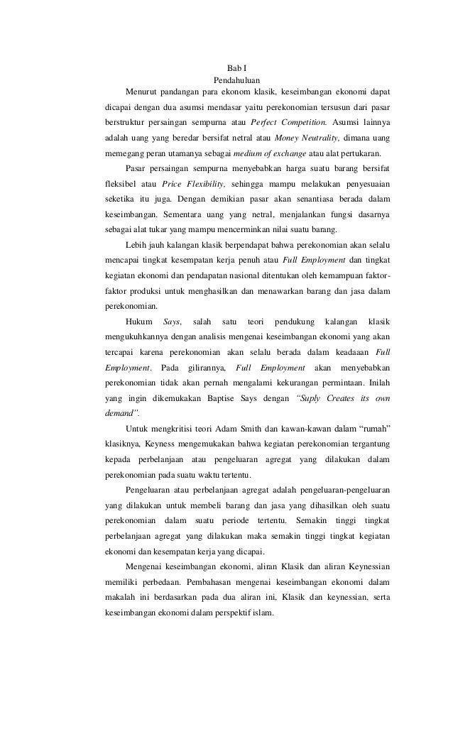 ANALISIS KESEIMBANGAN EKONOMI