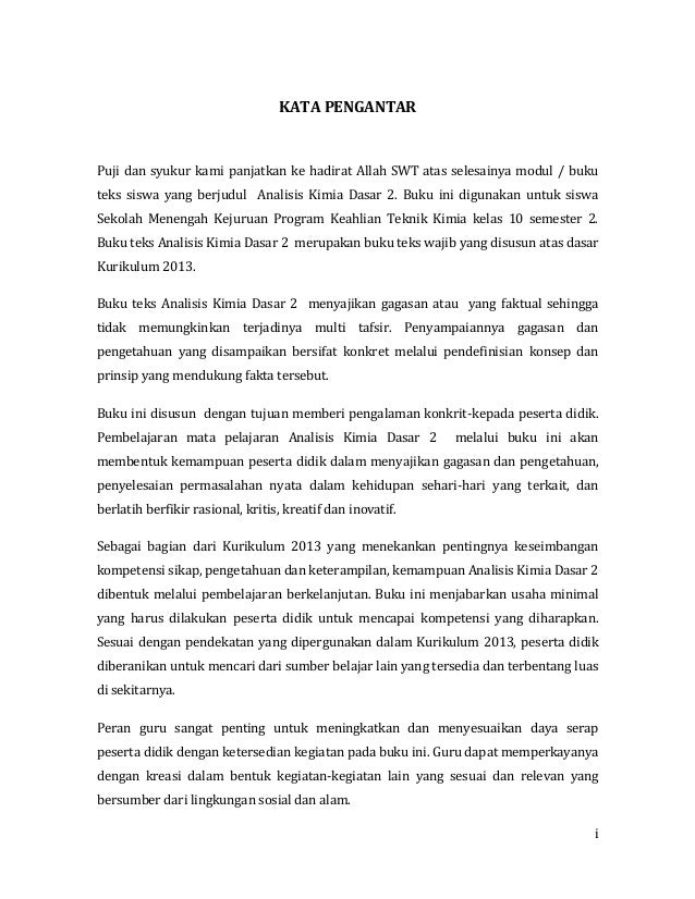 Analisis Kimia Dasar