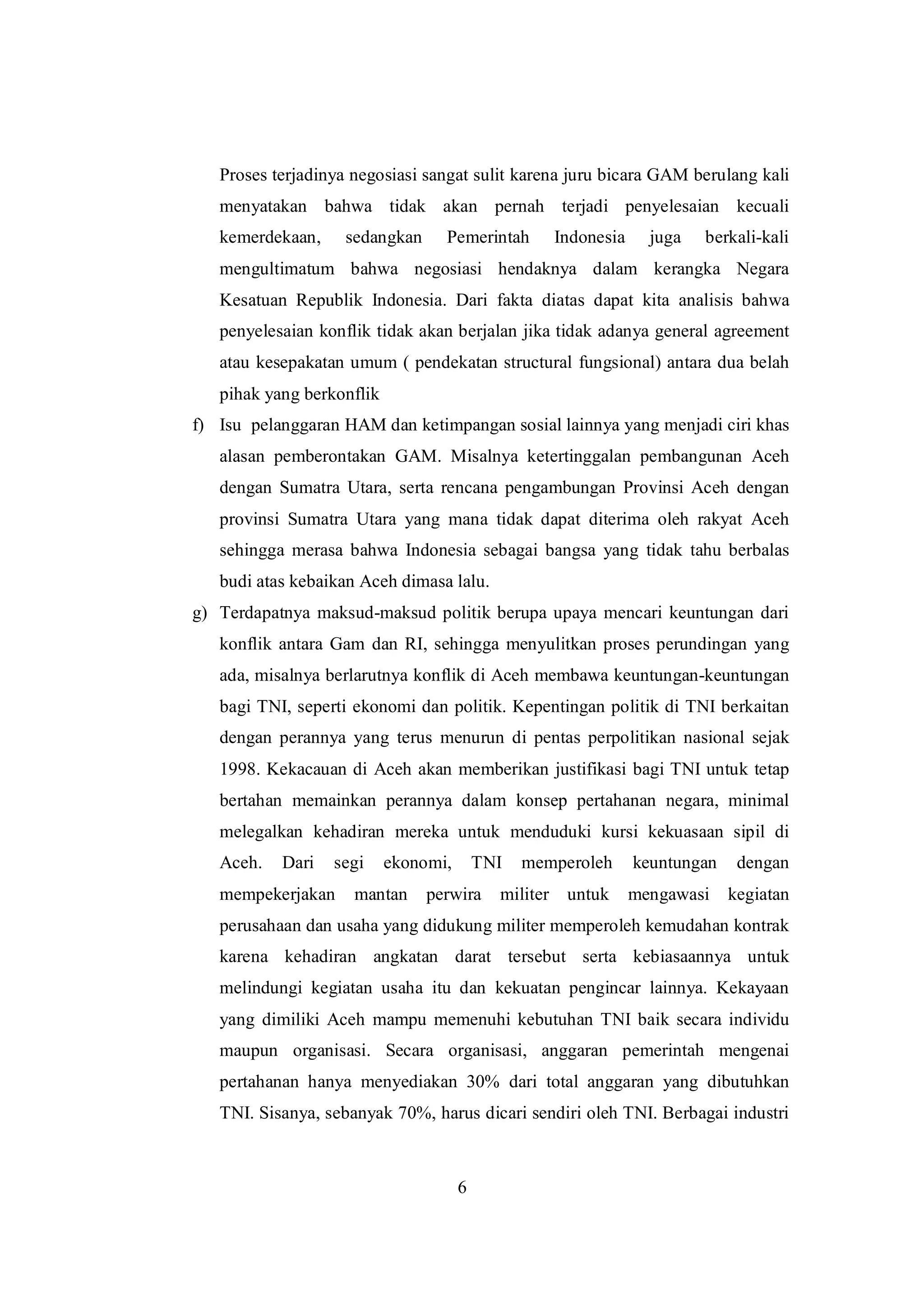 Analisis konflik Gerakan Aceh Merdeka (GAM)Republik Indonesia (RI) PDF