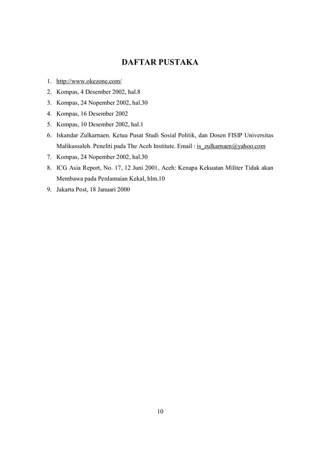 Analisis konflik Gerakan Aceh Merdeka (GAM)Republik Indonesia (RI) PDF