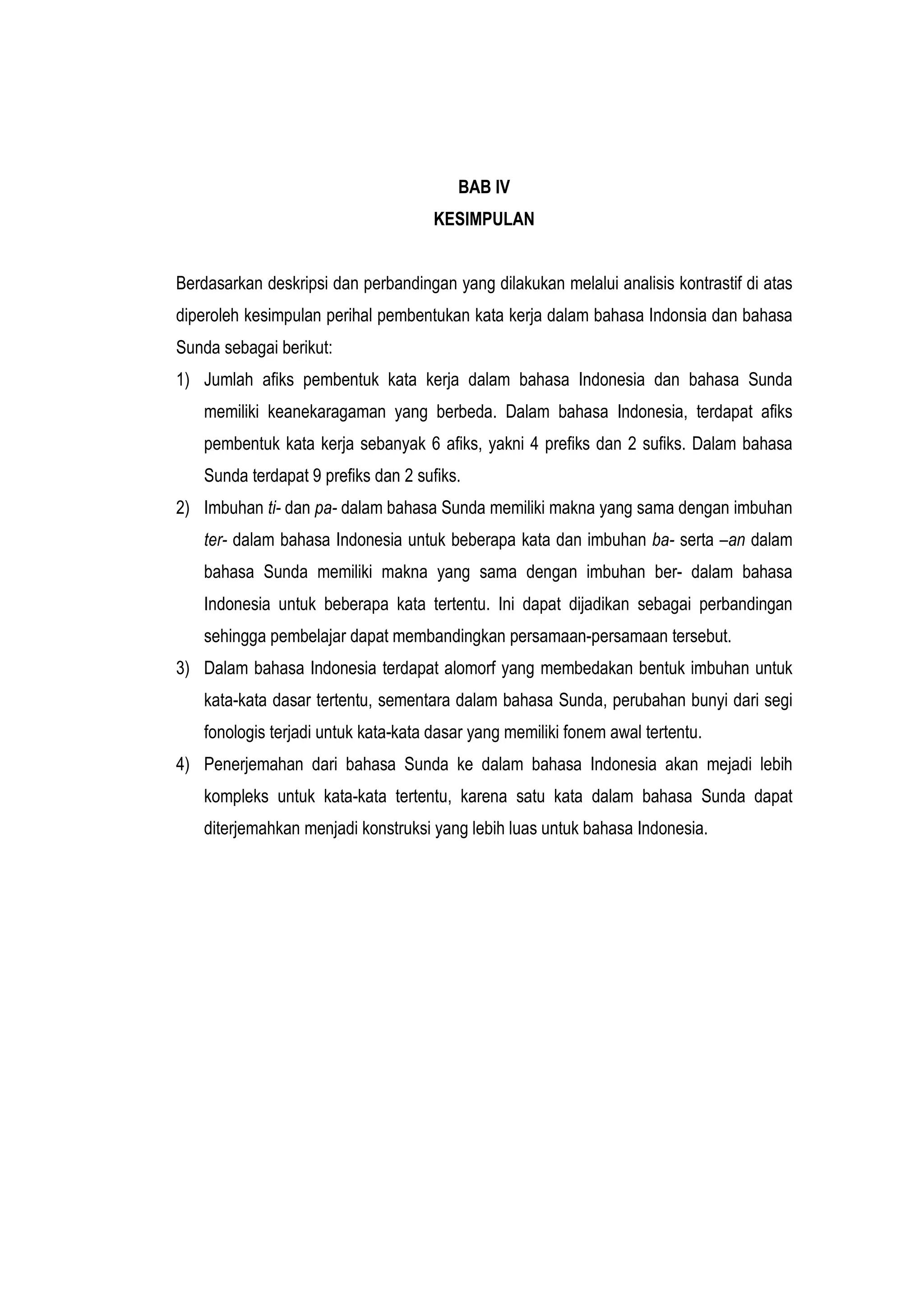 Analisis Kontrastif Pembentukan Kata Kerja | PDF