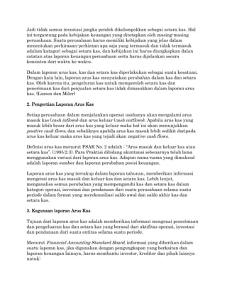 Analisis Laporan Arus Kas