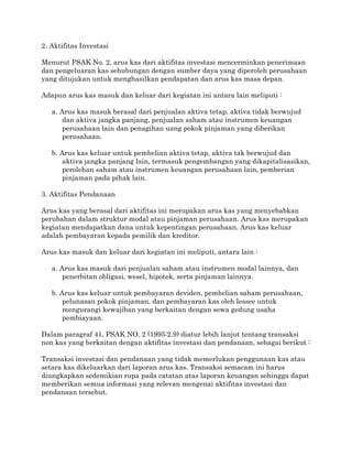 Analisis Laporan Arus Kas