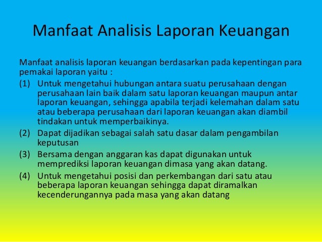 Analisis Laporan Keuangan