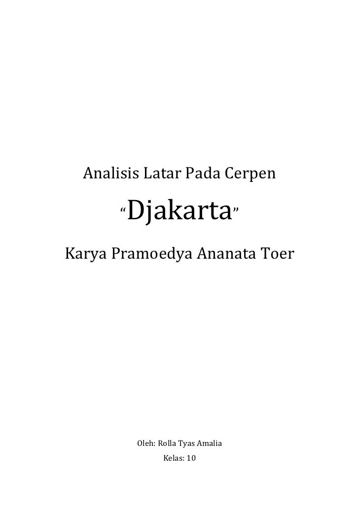 Analisis Latar Pada Cerpen