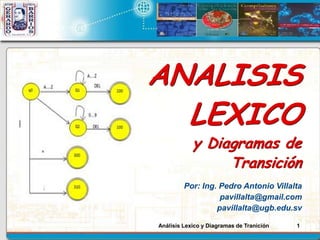 ANALISIS 
LEXICO 
y Diagramas de Transición 
Análisis Lexico y Diagramas de Transición 1 
 