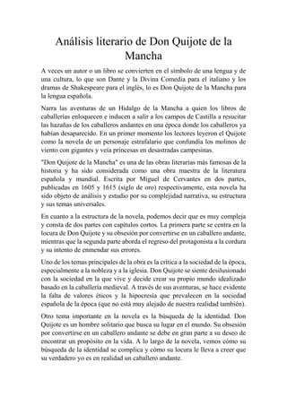 Análisis literario de Don Quijote de la Mancha.docx