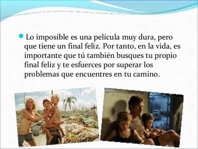 Analisis película ''Lo imposible''