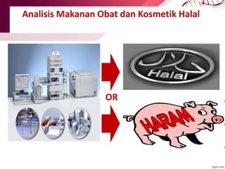 Analisis Makanan Obat dan Kosmetik Halal
OR
 