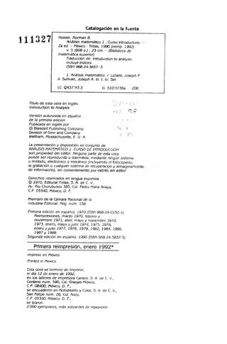 Analisis matematico (norman b ,joseph )