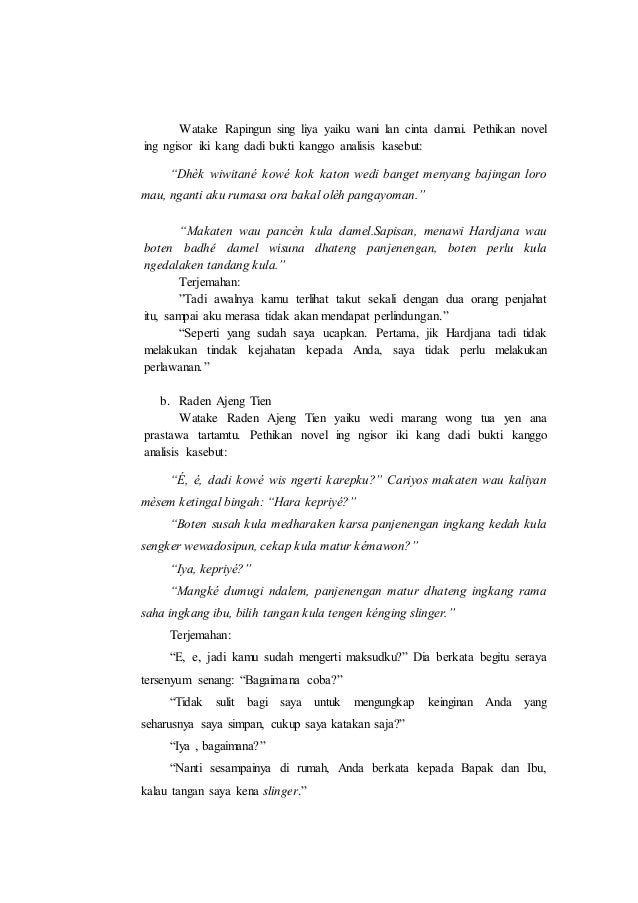 Analisis Novel Basa Jawa "Ngulandara"