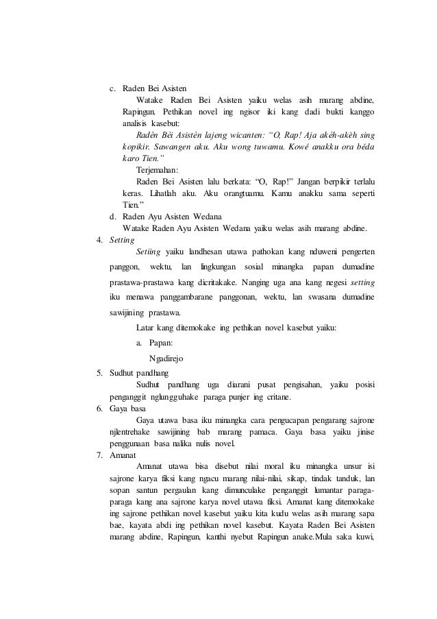 Analisis Novel Basa Jawa Ngulandara