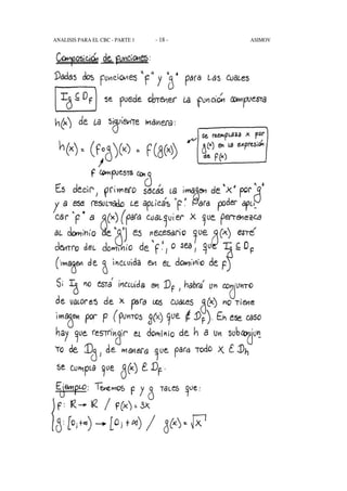 - 18 -ANALISIS PARA EL CBC - PARTE 1 ASIMOV
 