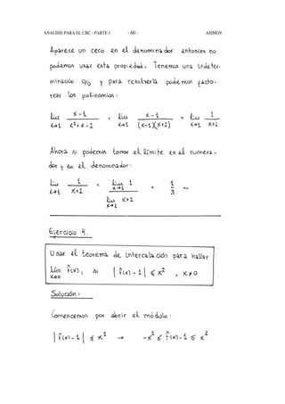 - 60 -ANALISIS PARA EL CBC - PARTE 1 ASIMOV
 