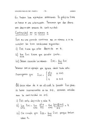 - 70 -ANALISIS PARA EL CBC - PARTE 1 ASIMOV
 