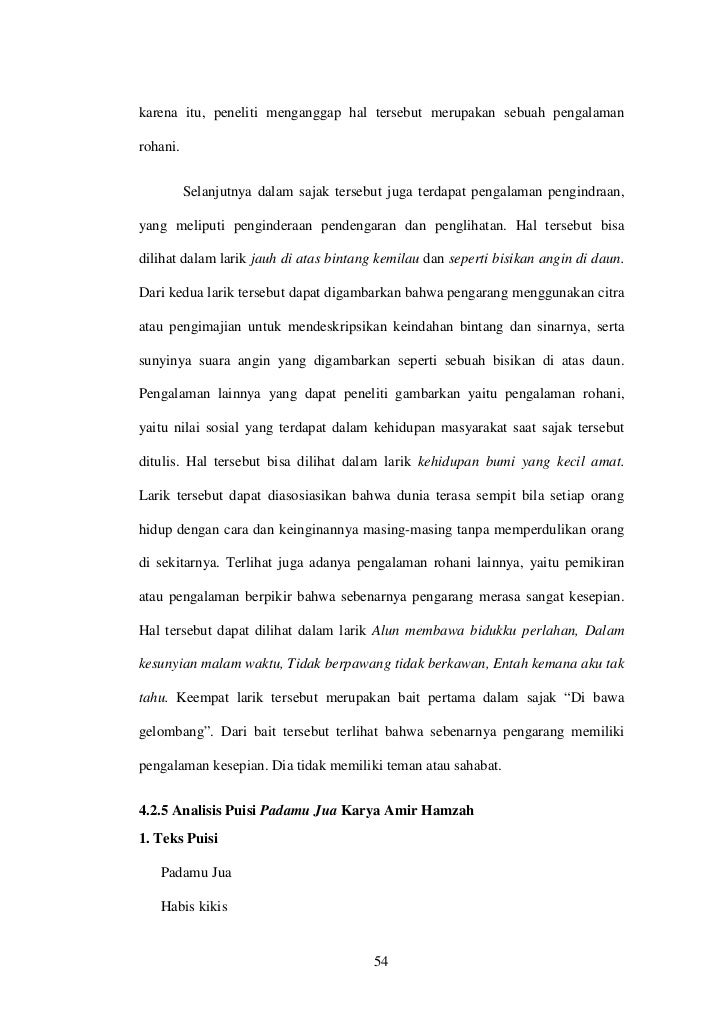 Majas Dalam Puisi Padamu Jua Karya Amir Hamzah KT Puisi