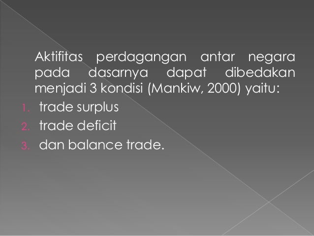 Analisis perdagangan