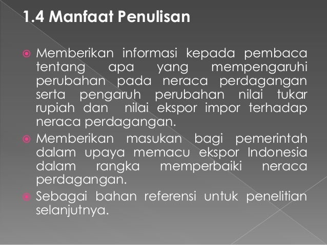 Analisis pengaruh perubahan nilai tukar rupiah dan nilai