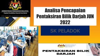 Analisa Pencapaian
Pentaksiran Bilik Darjah JUN
2022
SK PELADOK
 