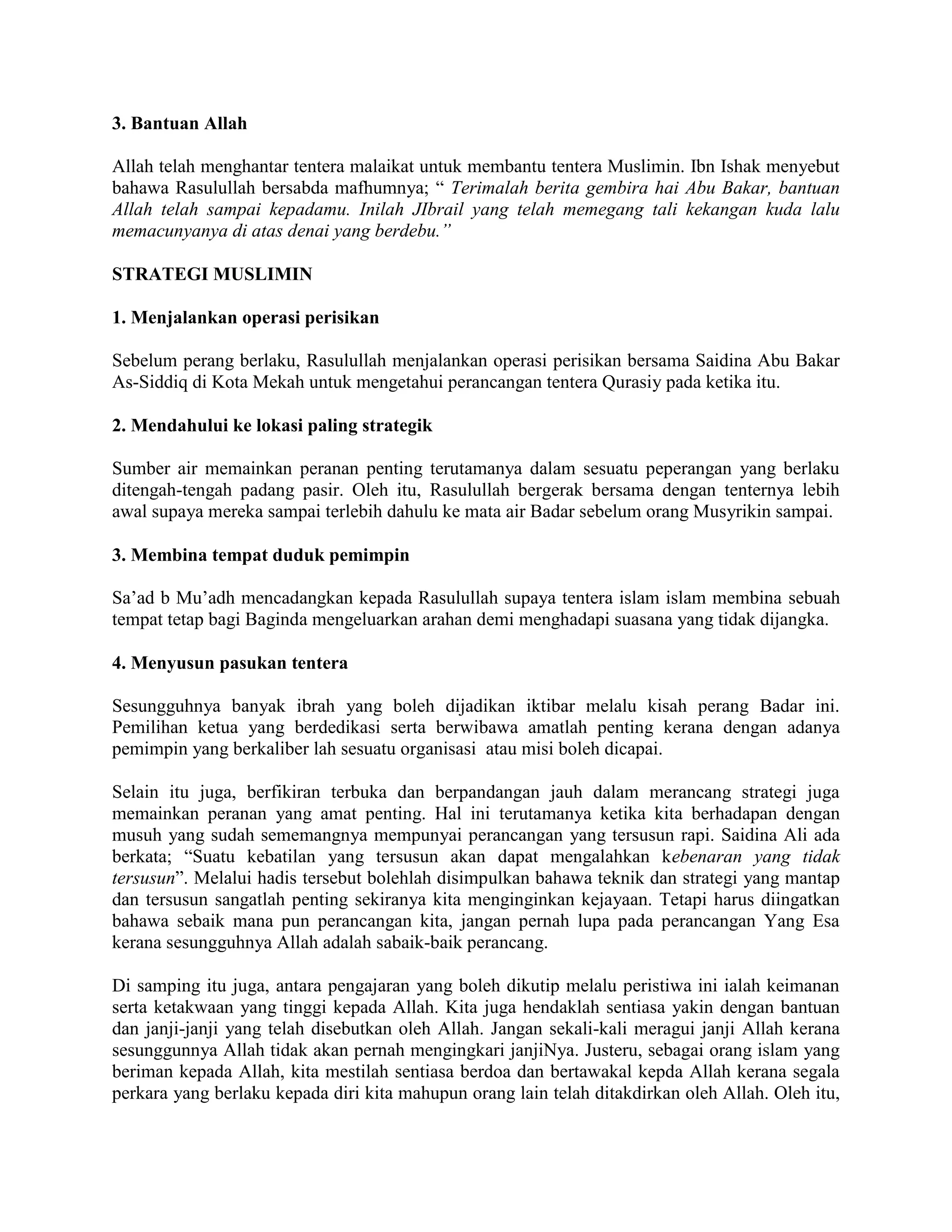 Analisis perang badar | PDF