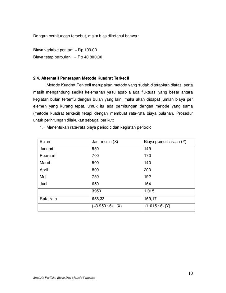 Contoh Soal Dan Jawaban Metode High And Low Point