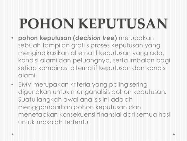 Analisis pohon kepputusan