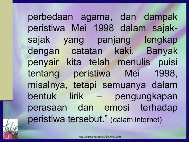 Contoh Catatan Kaki Puisi Esai - Healthy Body Free Mind