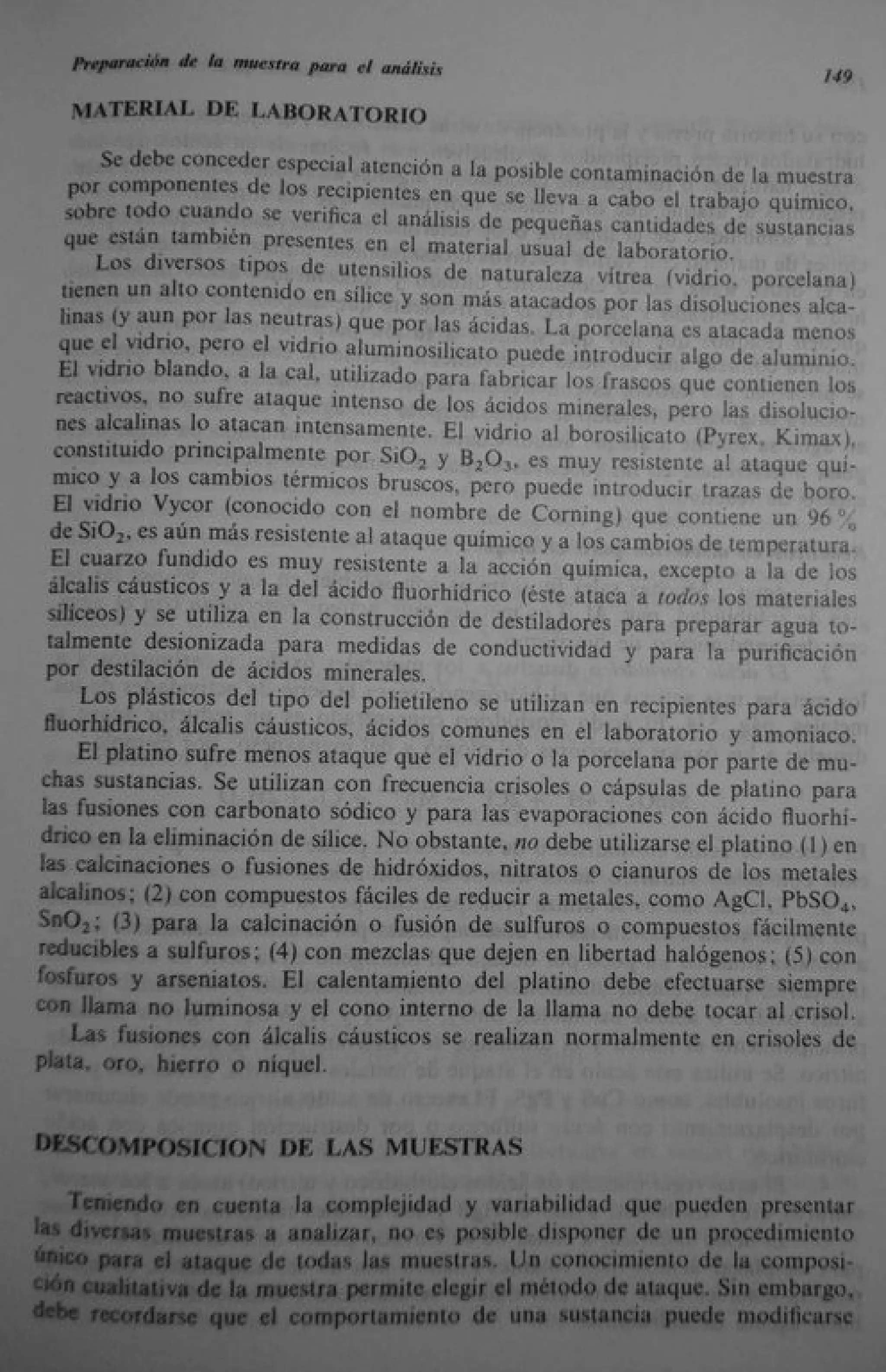 Analisis Quimico de AYRES