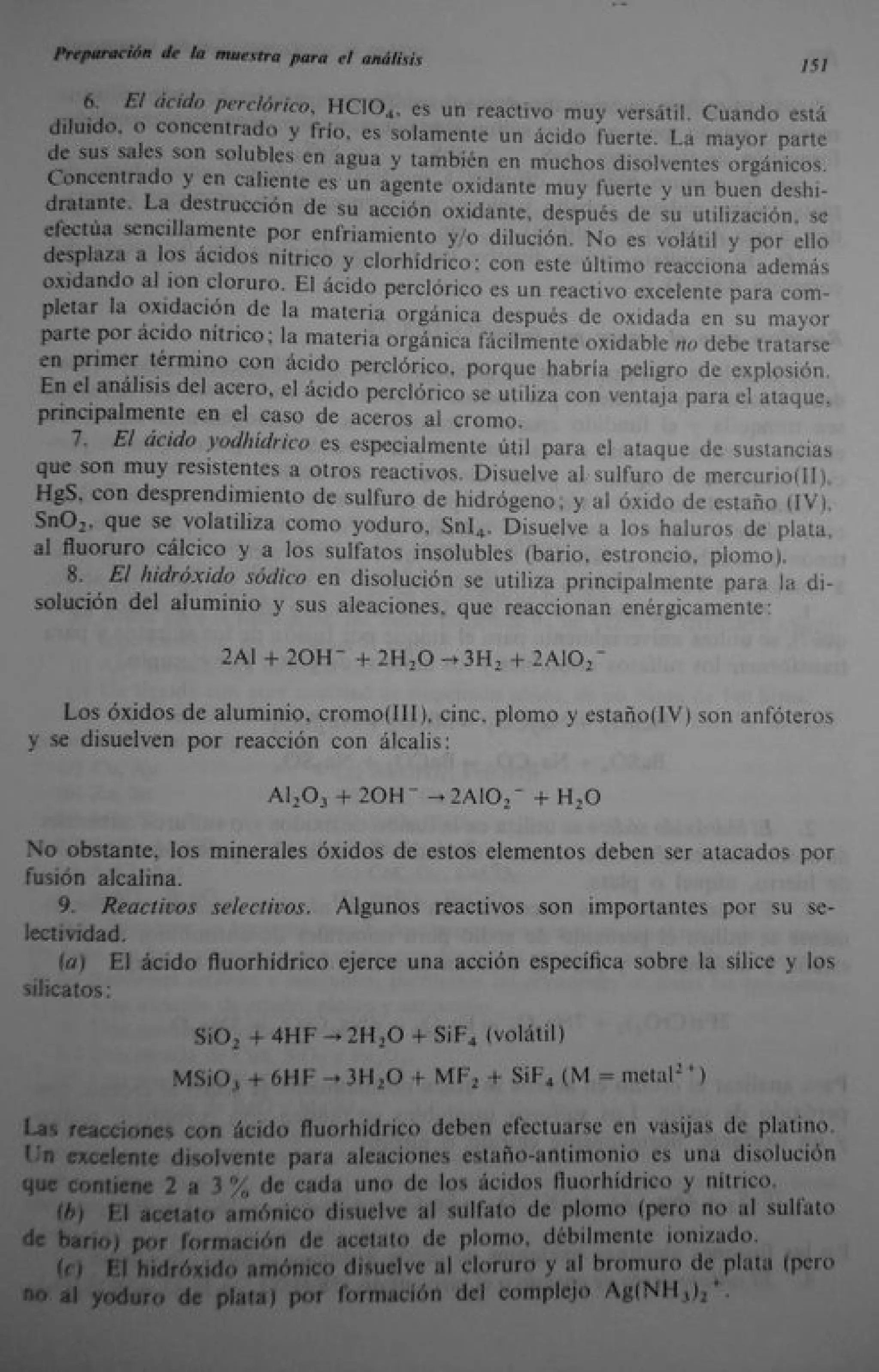 Analisis Quimico de AYRES