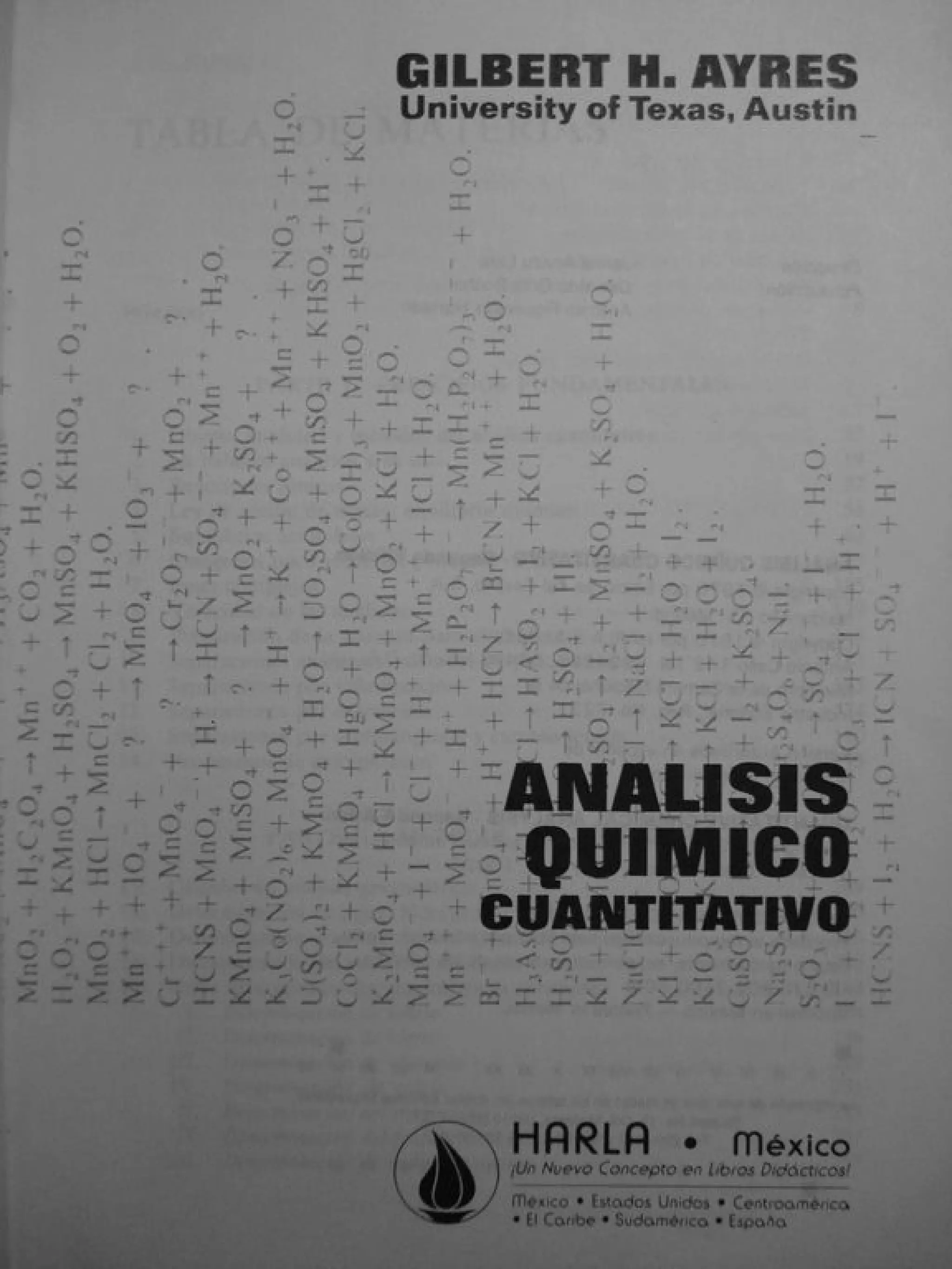 Analisis Quimico de AYRES